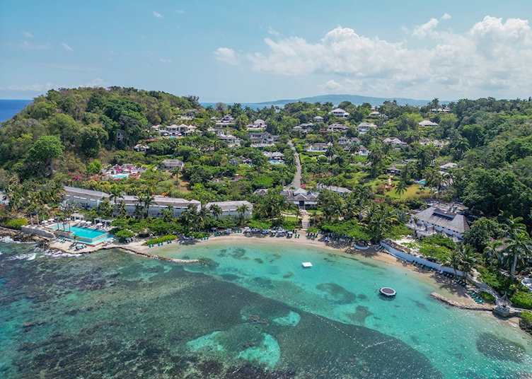 Aerial view, Round Hill Hotel and Villas