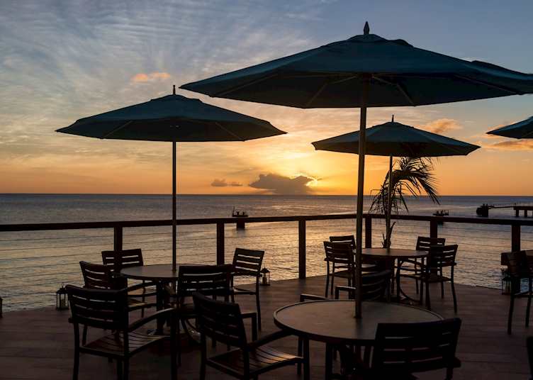 Sunset dining, Fort Young Hotel