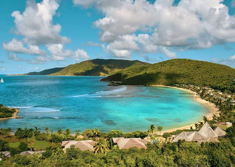 Aerial view, Rosewood Little Dix Bay