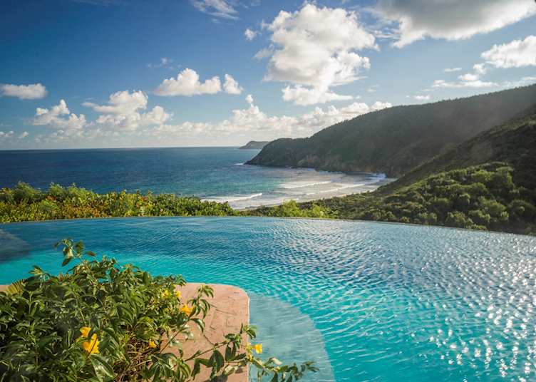 Jost villa pool, Guana Island