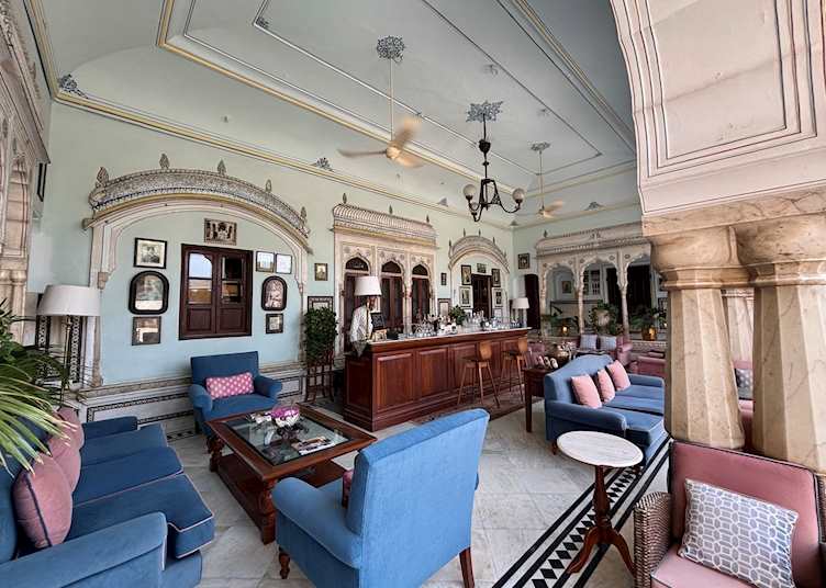Bar area at Samode Haveli Jaipur