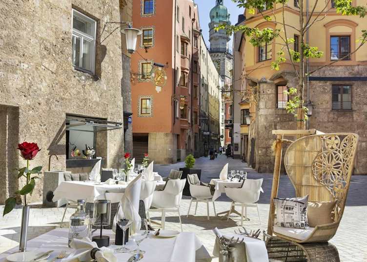 Restaurant terrace, Das Innsbruck
