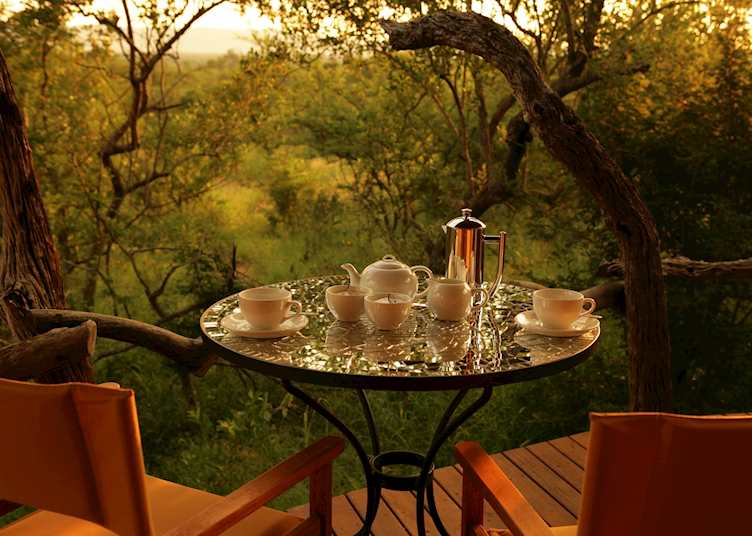 Afternoon tea on your balcony, Madikwe Safari Lodge