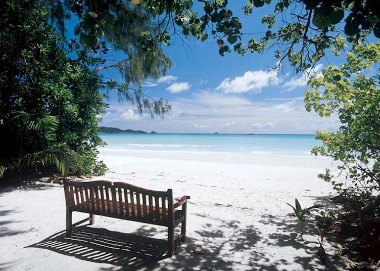 Beach at Les Villas D'Or, Praslin