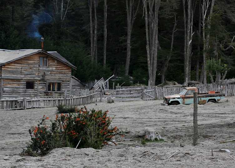 Evidence of the ash fall out in 2012 near Bariloche, Argentina