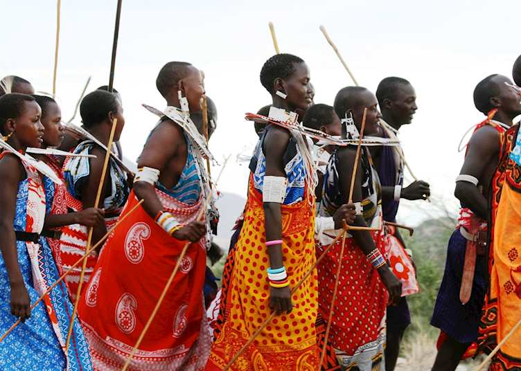 Samburu dancing