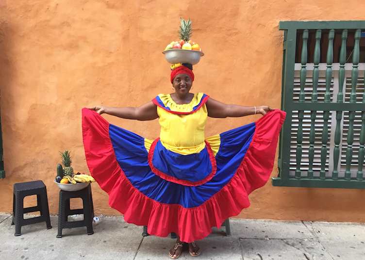 Palenquera lady in Cartagena