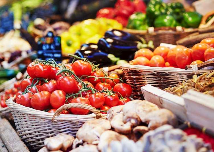 Local produce at market, Sarlat-la-Canéda