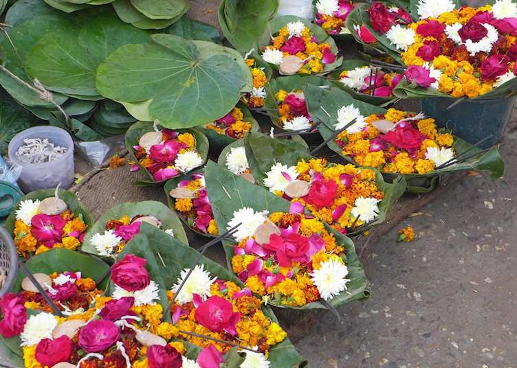 Puja flowers, Rishikesh