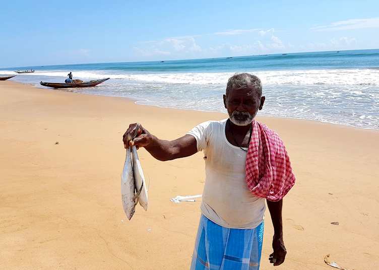 Fisherman on Konark Beach
