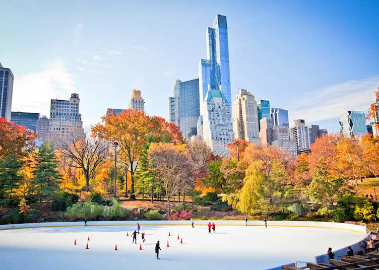 Ice skating in Central Park