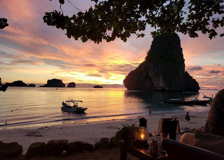 Sunset from Rayavadee beach bar
