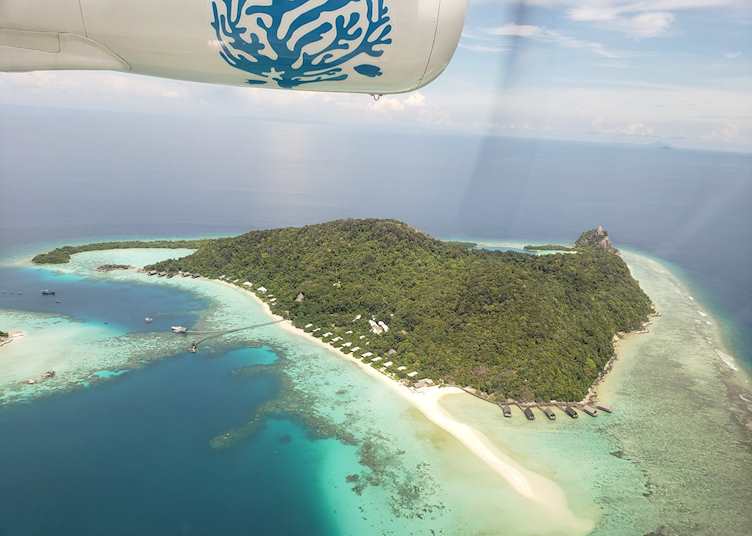 Seaplane transfer to Bawah Island