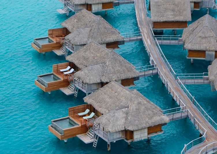 Overwater bungalows, Four Seasons Resort Bora Bora