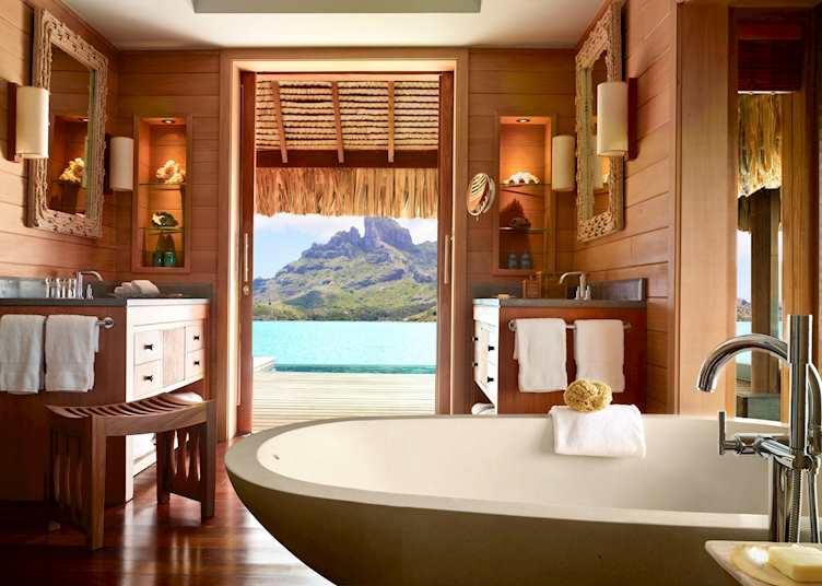 Guest bathroom, Four Seasons Resort Bora Bora
