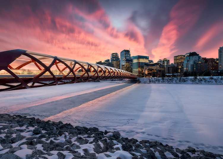 Calgary in winter, Alberta