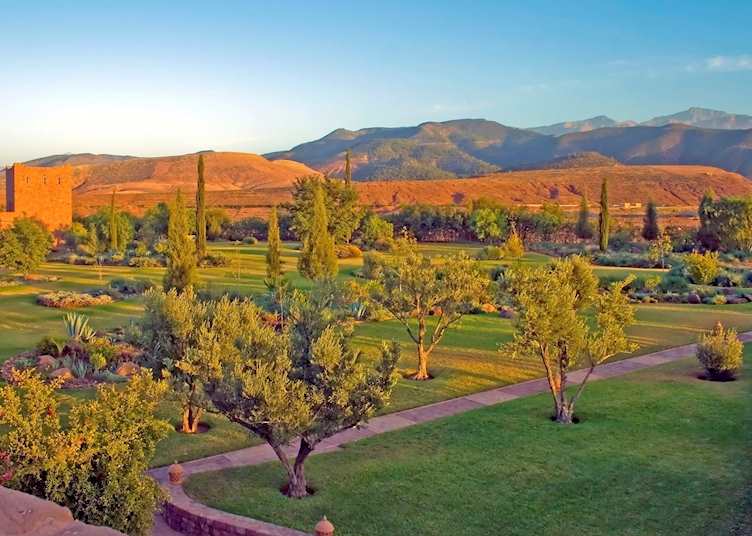 View from roof terrace, Kasbah Angour, High Atlas Mountains