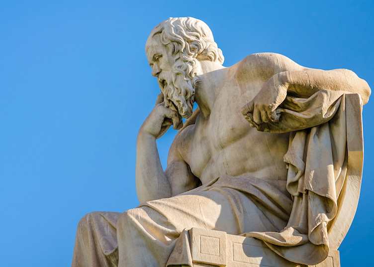 Marble statue of Socrates, Greece