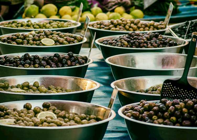 Bowls of olives, Greece
