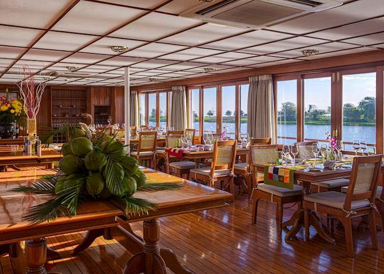 Dining area on the Pandaw