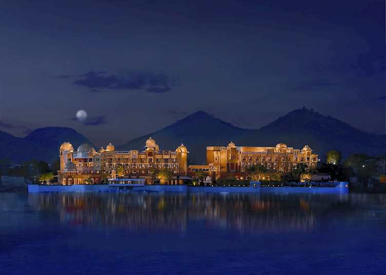 Leela Palace at night, Udaipur