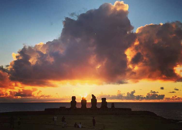 Sunset on Easter Island