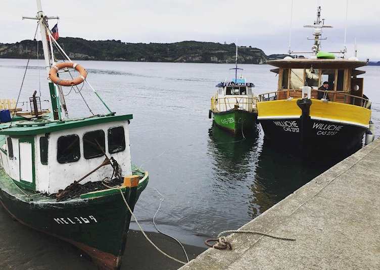 Typical Chiloé fishing boats