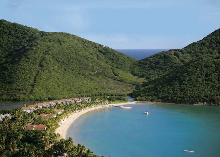 Aerial view, Carlisle Bay, Antigua