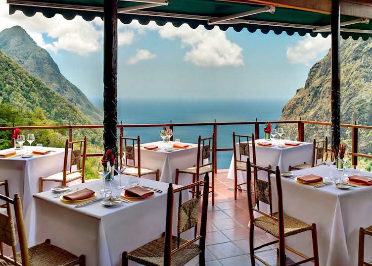 Dasheene restaurant, Ladera, Saint Lucia