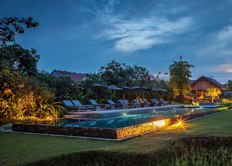 Swimming pool at Sala Lodges, Siem Reap, Cambodia