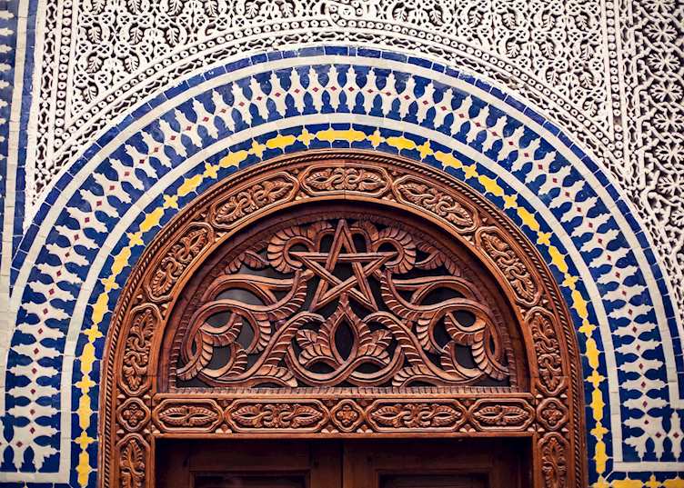 Traditional Moroccan tile work