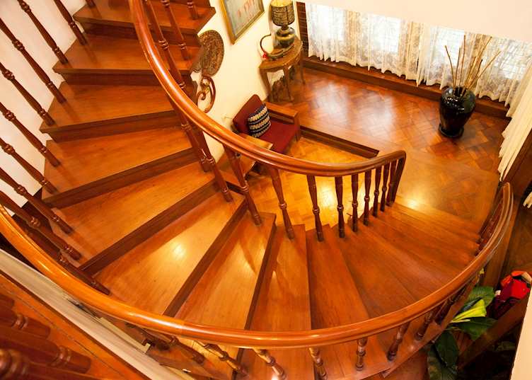 Original staircase at Classique Inn, Yangon (Rangoon)