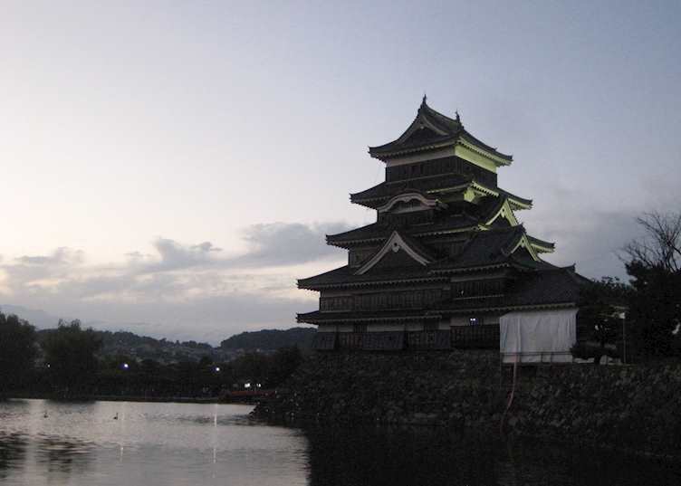 Matsumoto Castle at dusk