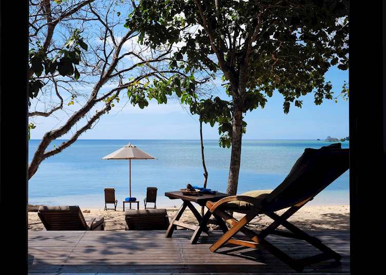 View from Beach Villa bedroom, The Menjangan, Bali Barat