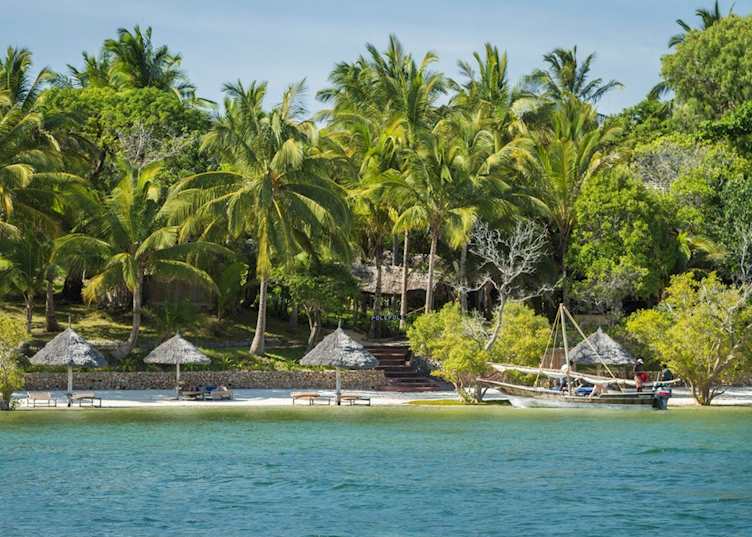 Pole Pole Bungalows from the sea