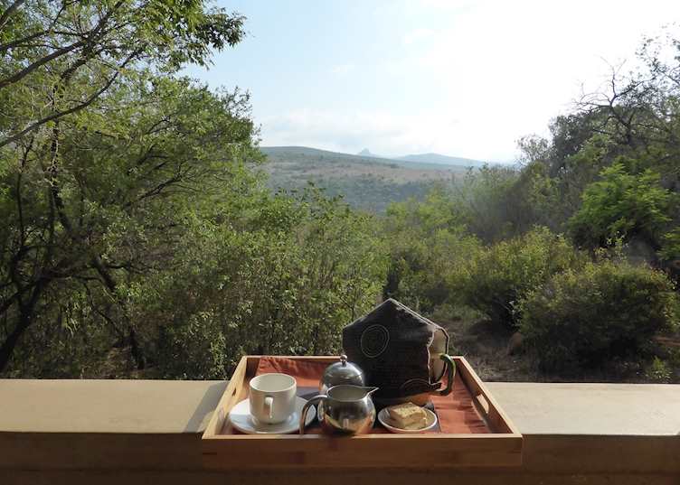 Morning tea at Fugitives Drift Lodge