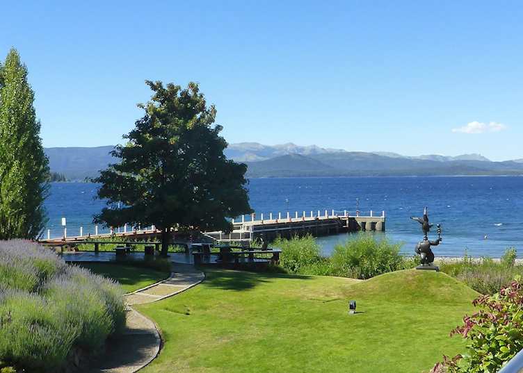 View of the lake from the hotel