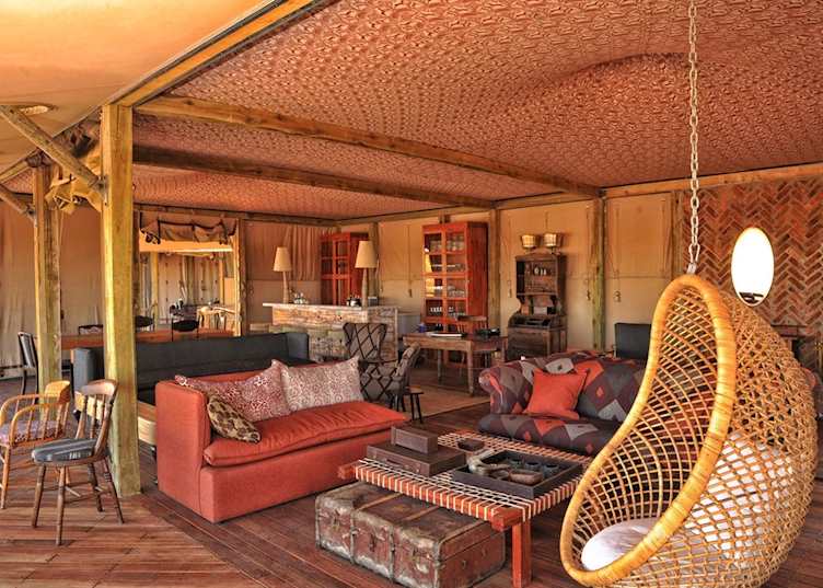 Main area of Somalisa Camp, Hwange National Park