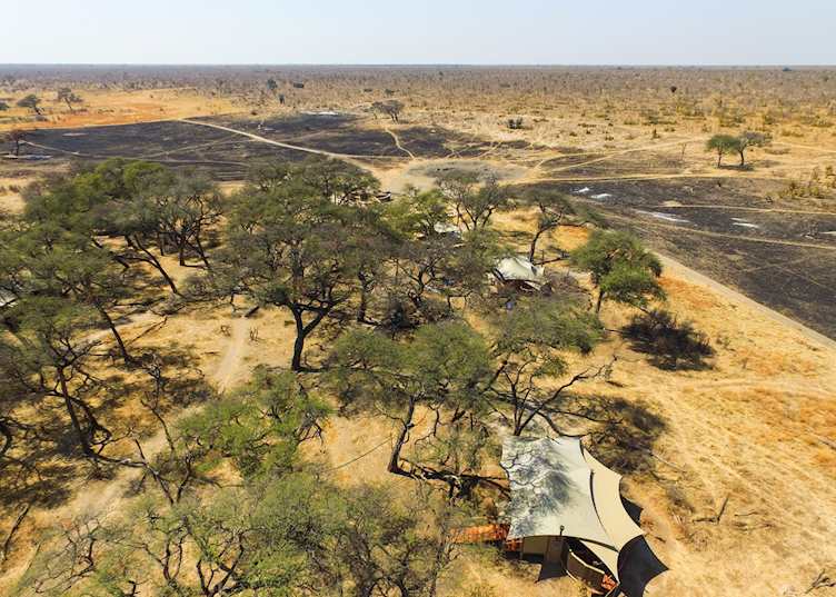 Somalisa aerial view, Hwange National Park