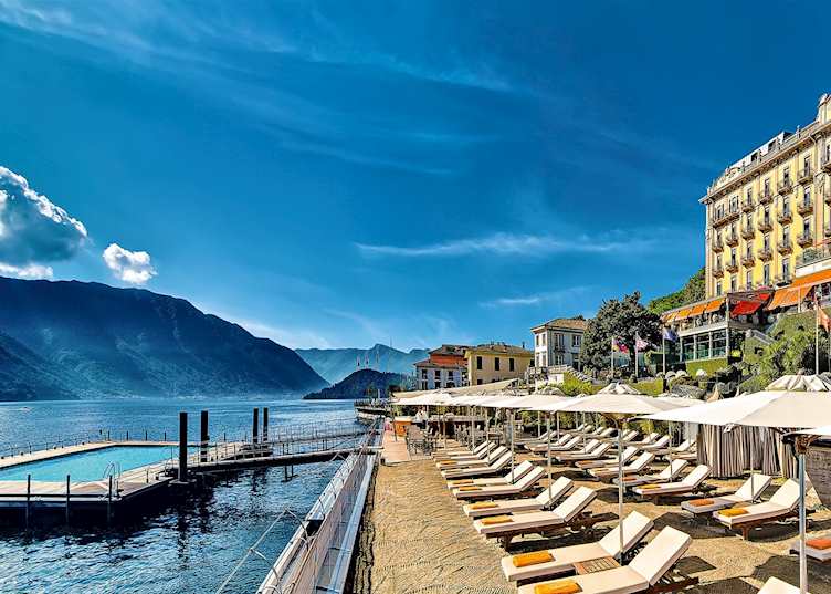 The beach, Grand Hotel Tremezzo, Tremezzina