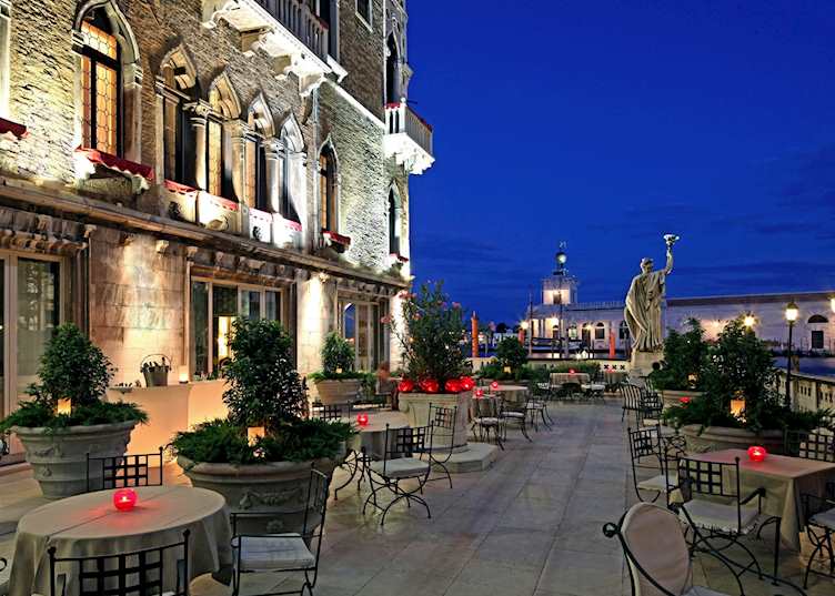 Canal terrace, Bauer Palazzo, Venice