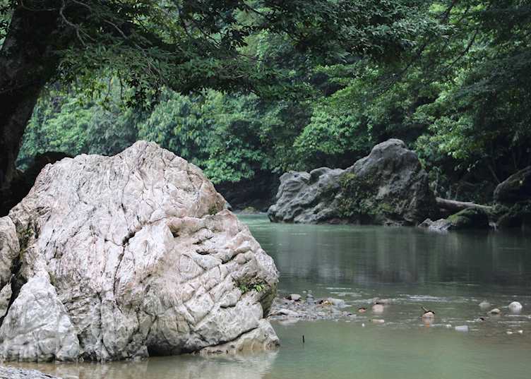 River scenery in Tangkahan, Sumatra