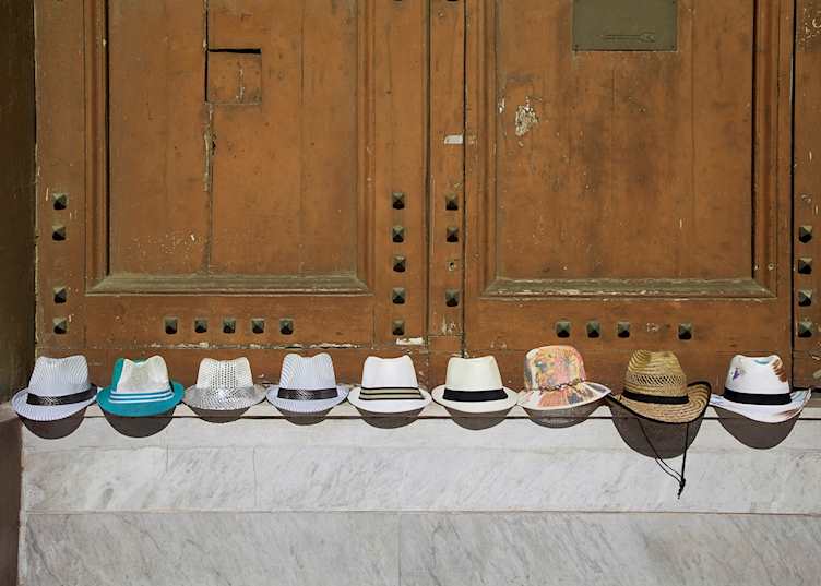 Hats for sale, Pisa, Tuscany