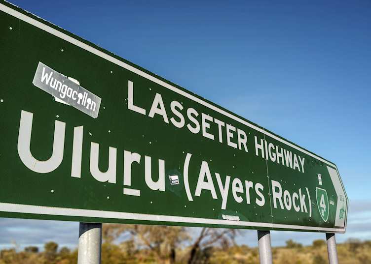 Road sign near Uluru
