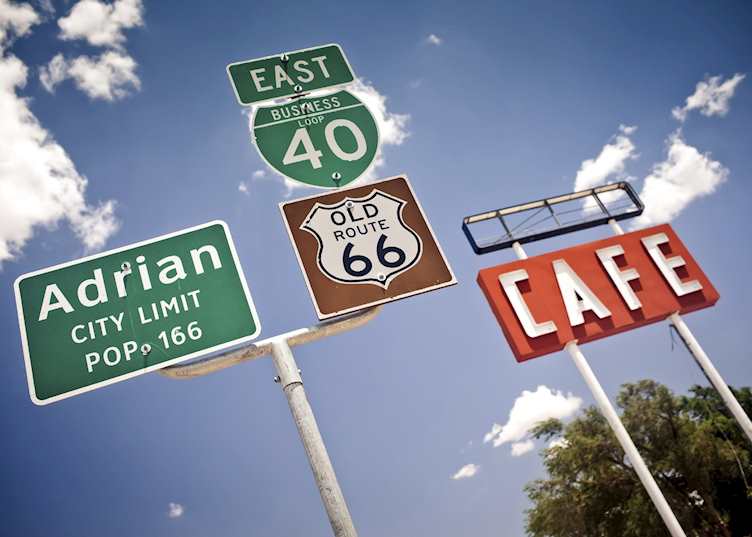 Route 66 road signs