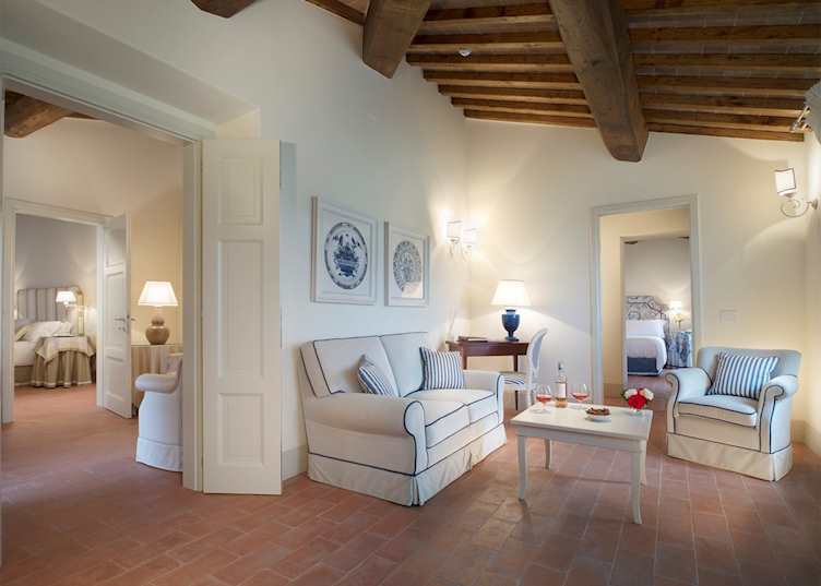 Connecting room at Borgo San Felice, Castelnuovo Berardenga