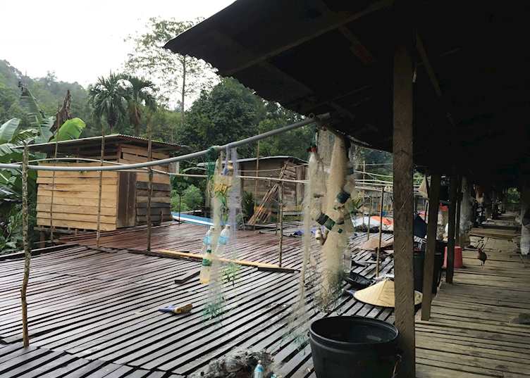 Iban Longhouse on the Lemanak River