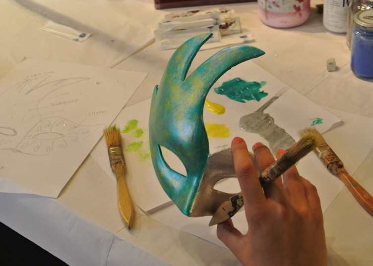 Mask in progress