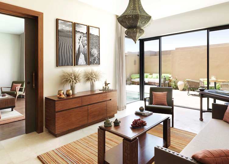 One bedroom garden pool villa lounge, Anantara Al Jabal Al Akhdar Resort, Jebel Akhdar