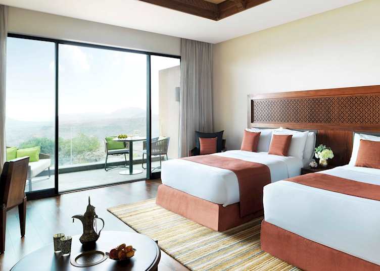 Premier canyon view twin room, Anantara Al Jabal Al Akhdar Resort, Jebel Akhdar